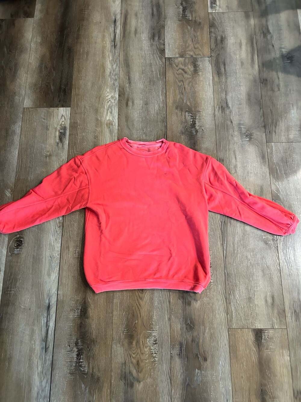 Aerie Très Chic Sweatshirt Size XS Pink Heart Embroidery Pullover